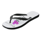 の結婚花嫁ビーチサンダルパーソナライズされたの日付名 ビーチサンダル (アングル)