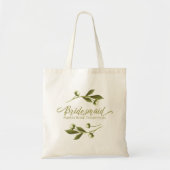 の結婚花嫁フローラパーソナライズされたヴィンテージ トートバッグ (正面)