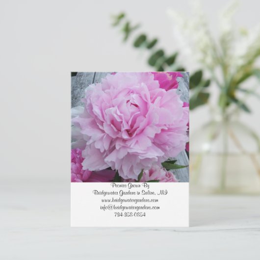の結婚花屋の名刺はがき ポストカード (スタンド正面)