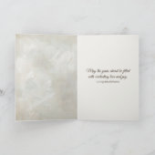 の結婚花束と鹿の〔雄ジカの〕枝角 カード (内部)