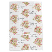 の結婚花束に名前を付けるかわいらし ミディアムペーパーバッグ (裏面)