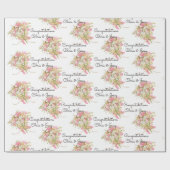 の結婚花束に名前を付ける ラッピングペーパー (フラット)