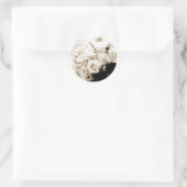 の結婚花束のシール ラウンドシール (バッグ)