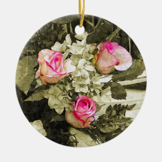 の結婚花束 セラミックオーナメント (正面)