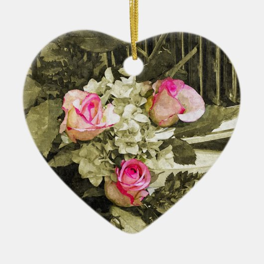 の結婚花束 セラミックオーナメント (正面)