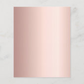 の結婚花模様ピンク色のバラ金ゴールド予算 チラシ (裏面)