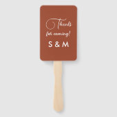 の結婚茶色の白い式ファン ハンドファン (裏面)