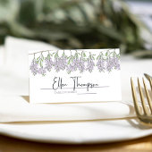 の結婚薄紫ラベンダーフローラ披露宴座席 プレイスカード