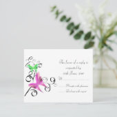 の結婚蝶RSVP 出欠カード (スタンド正面)