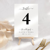 の結婚表シンプル番号無地の白 テーブルナンバー