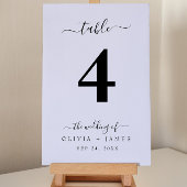 の結婚表シンプル番号無地の青 テーブルナンバー