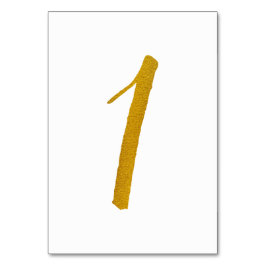 の結婚表番号(金フェイク箔) 1 テーブルナンバー