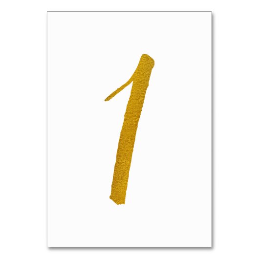 の結婚表番号(金フェイク箔) 1 テーブルナンバー (裏面)