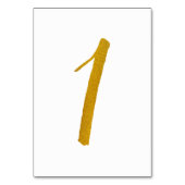 の結婚表番号(金フェイク箔) 1 テーブルナンバー (正面)