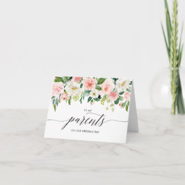 の結婚親へのカード、メモ カード