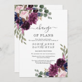 の結婚計画の解除フローラ変更 招待状 (正面/裏面)