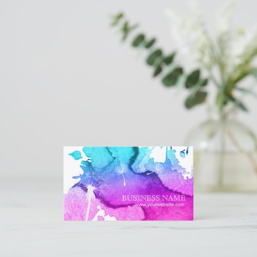 の結婚計画ダンデリエレガントオン水色 名刺 (スタンド正面)