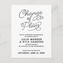 の結婚計画変更はがき ポストカード