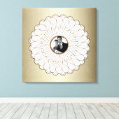 の結婚記念のカスタム写真パーソナライズされた キャンバスプリント (インサイチュ (ウッドフロア))