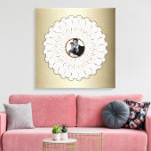 の結婚記念のカスタム写真パーソナライズされた キャンバスプリント (インサイチュ (リビング))