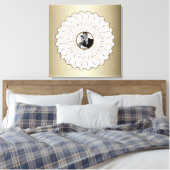 の結婚記念のカスタム写真パーソナライズされた キャンバスプリント (インサイチュ (寝室))