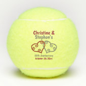 の結婚記念エレガントハート贈与又は好意 テニスボール (正面)