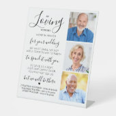 の結婚記念カスタムの写真3 Photo In Loving Memory 台座サイン (正面)