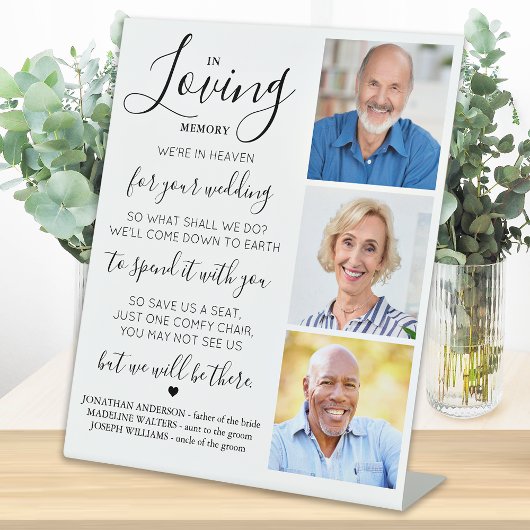 の結婚記念カスタムの写真3 Photo In Loving Memory 台座サイン