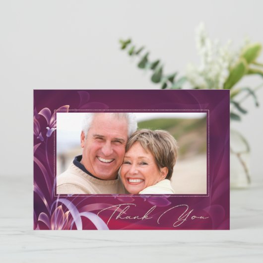 の結婚記念カスタム写真 サンキューカード (スタンド正面)