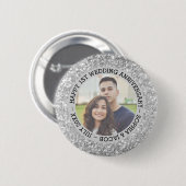 の結婚記念カスタム写真 缶バッジ (正面&裏面)
