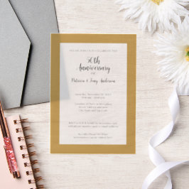 の結婚記念クラシックフォントと縁どの ベラム紙招待状