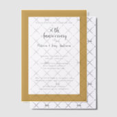 の結婚記念クラシックフォントと縁どの ベラム紙招待状 (オフセット (招待状))