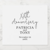 の結婚記念パーソナライズされたBW モダン ビールラベル (シングルラベル)