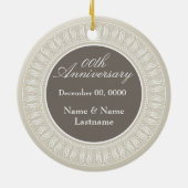 の結婚記念写真フレーム セラミックオーナメント (裏面)