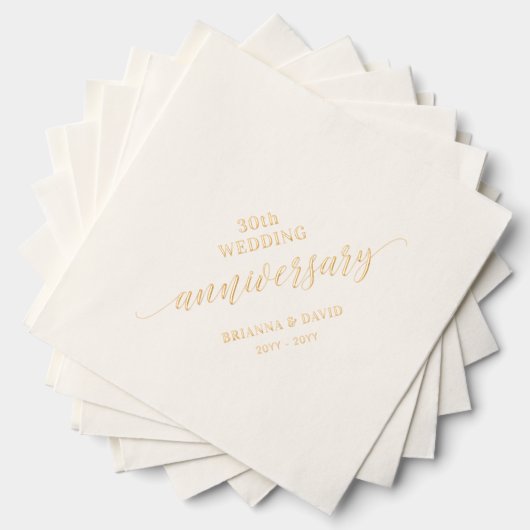 の結婚記念日お祝いの誓いの更新 箔ナプキン (インサイチュ (積み重ね))