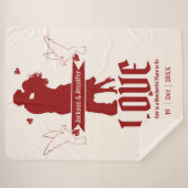 の結婚記念日のカスタマイズ可能な贈り物 シェルパブランケット (正面(横))