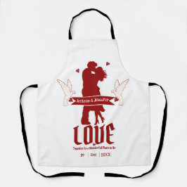 の結婚記念日のカスタマイズ エプロン