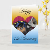 の結婚記念日のグリーティングカード カード (黄色い花)