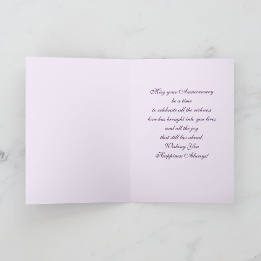 の結婚記念日のグリーティングカード カード (内部)