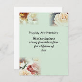 の結婚記念日のグリーティングカード 招待状 (正面/裏面)