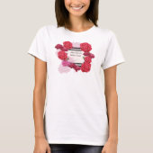 の結婚記念日のバラストライプ、名前をカスタムする Tシャツ (正面)