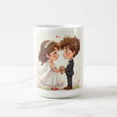 の結婚記念日のマグ コーヒーマグカップ (中央)