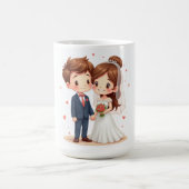の結婚記念日のマグ コーヒーマグカップ (中央)