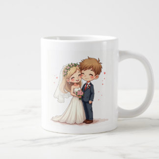 の結婚記念日のマグ ジャンボコーヒーマグカップ
