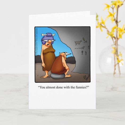 の結婚記念日のユーモアあいさつカード カード (黄色い花)