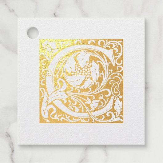 の結婚記念日のライトレターCモノグラム フェイバータグ (正面)