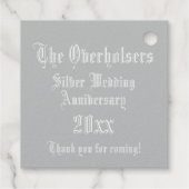 の結婚記念日のライトレターPモノグラム フェイバータグ (裏面)