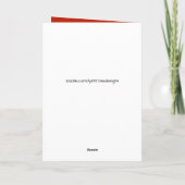 の結婚記念日の夫の赤い写真グリーティング カード (裏面)