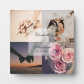 の結婚記念日の新郎新婦フォトコラージュ フォトプラーク (正面)