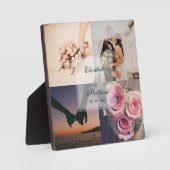 の結婚記念日の新郎新婦フォトコラージュ フォトプラーク (正面)